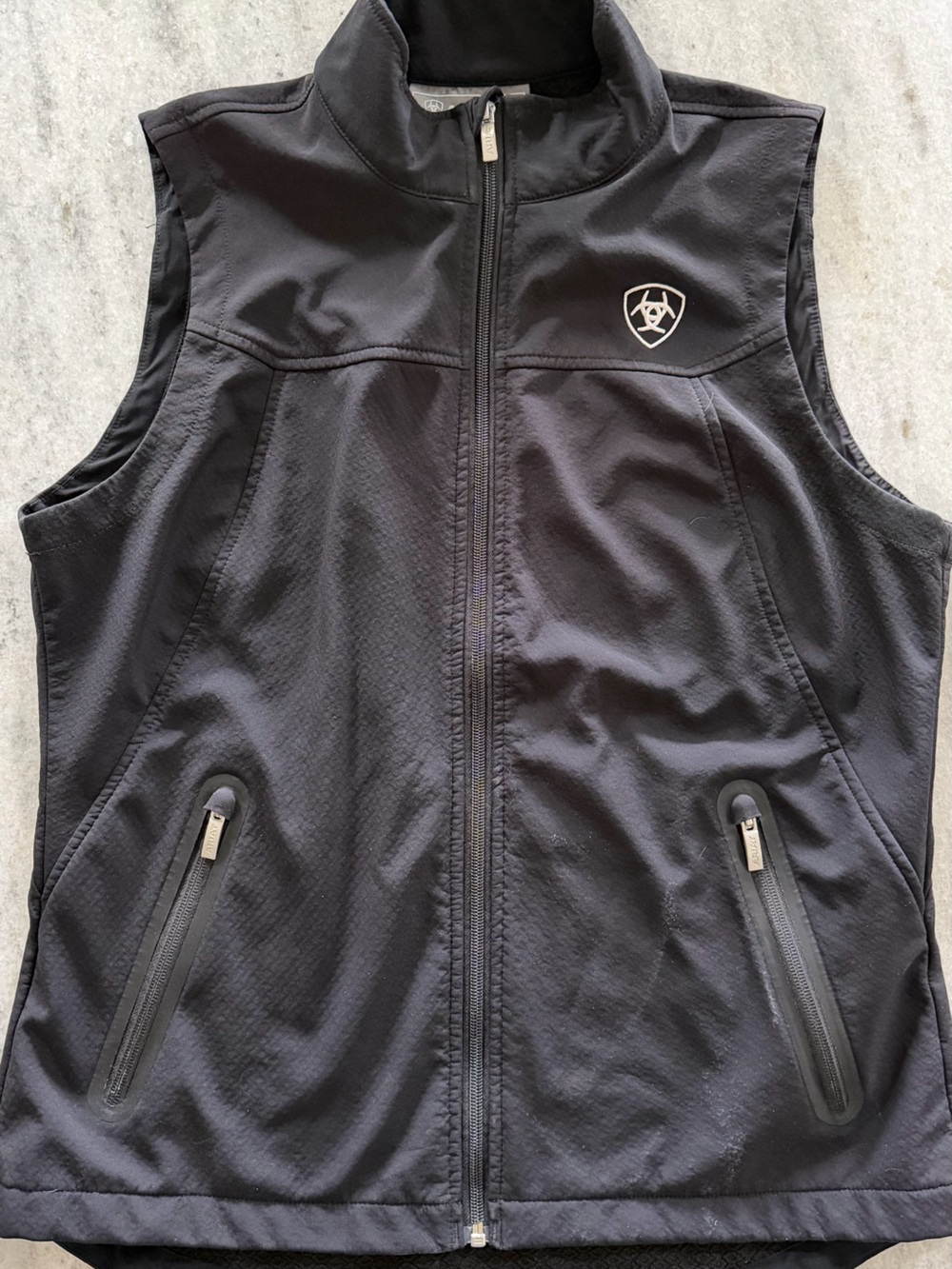 ARIAT Black Team Soft Shell Logo Vest